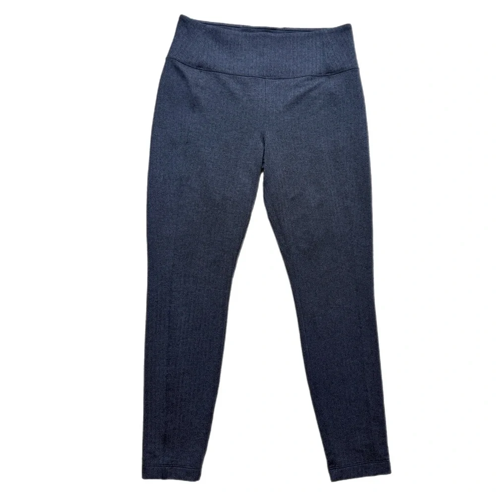 Athleta Delancey Herringbone Blue Tights Leggings L - Picture 2 of 9